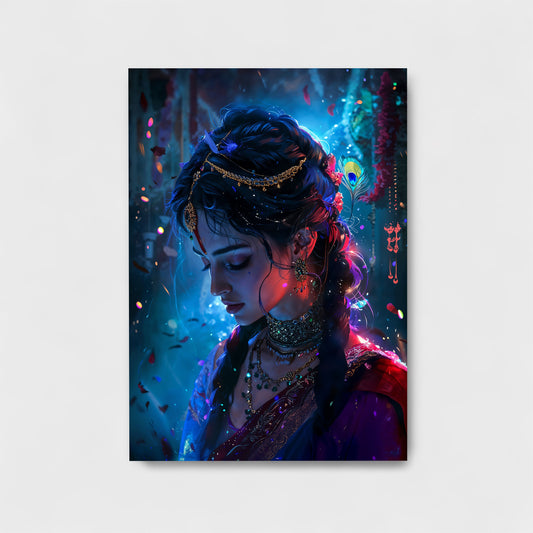 Radha Goddess HD Metal Poster