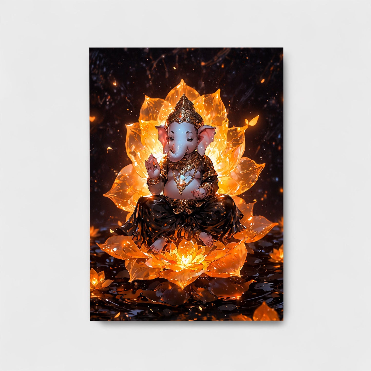 LORD GANESH HD Metal Poster