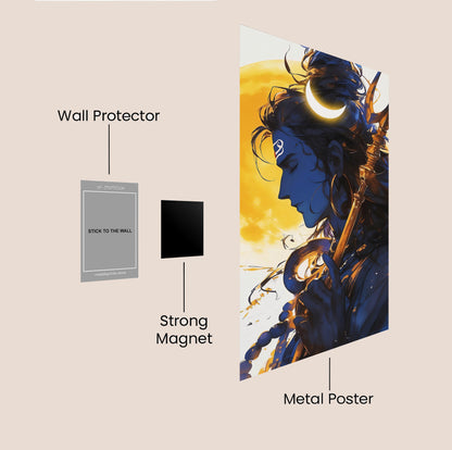 LORD SHIVA HD Metal Poster