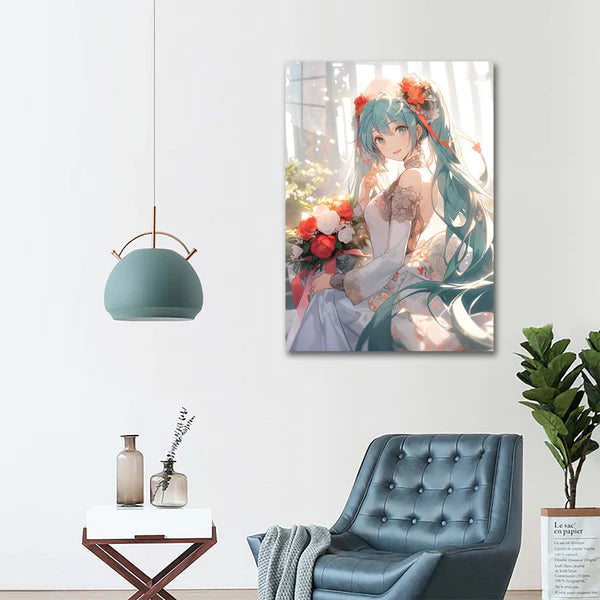 HATSUNE MIKU IN WEDDING DRESS- HD Shining Metal Poster