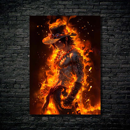 Fire Fist Ace- HD Shining Metal Poster