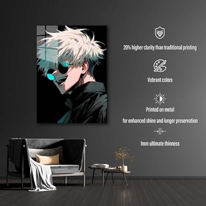 Satoru Gojo from jujutsu kaisen- HD Shining Metal Poster