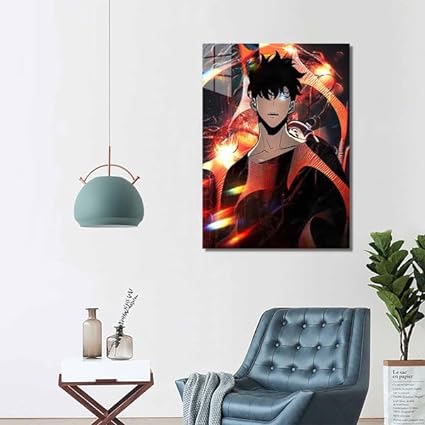 Solo Leveling Orange Art - HD Shining Metal Poster