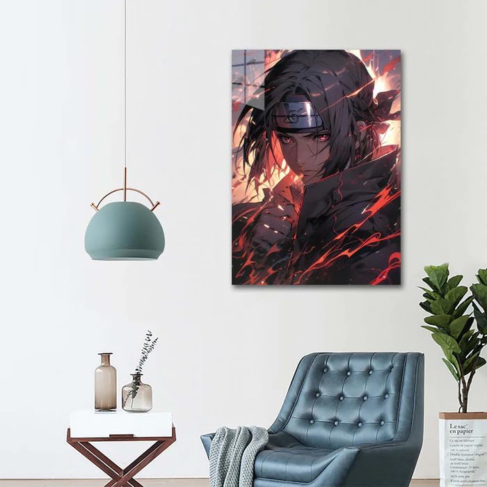 Amaterasu- Itachi Uchiha - Artwork HD Shining Metal Poster