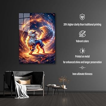 Pokemon Arcanine 2- HD Shining Metal Poster