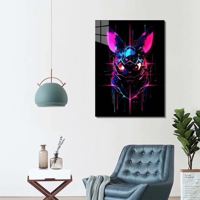 Pikacu Cyber Robot -  HD Shining Metal Poster