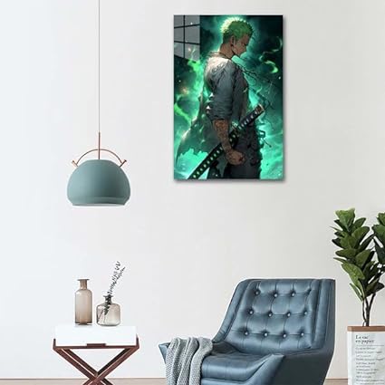 Roronoa Zoro 2 - Affiche HD en métal brillant