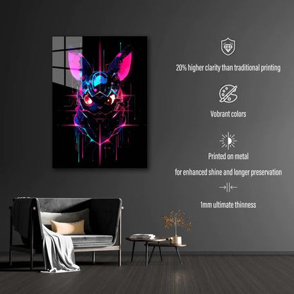 Pikacu Cyber Robot -  HD Shining Metal Poster