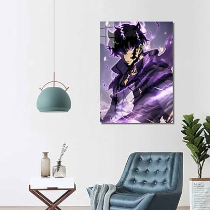 Solo Leveling Purple Power- HD Shining Metal Poster