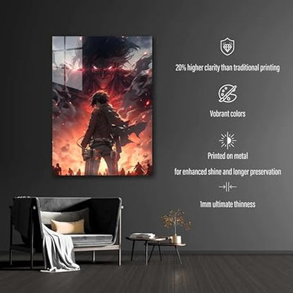 AOT Eren- HD Shining Metal Poster