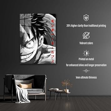 Monkey D Luffy Right- HD Shining Metal Poster