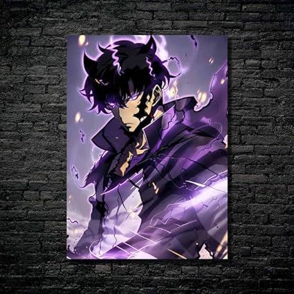 Solo Leveling Purple Power- HD Shining Metal Poster