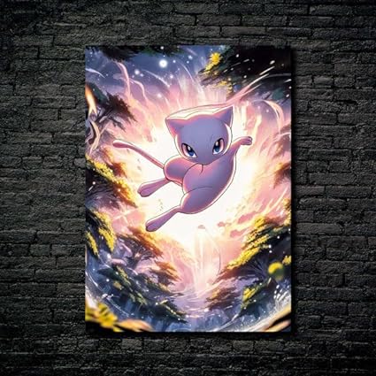 Pokemon Mew- HD Shining Metal Poster