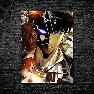 Solo Leveling Sung Power Anime- HD Shining Metal Poster