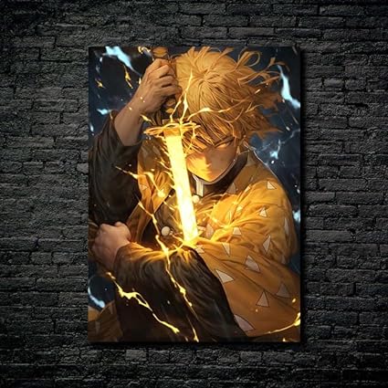 Lightning Zenintsu - Anime- HD Shining Metal Poster