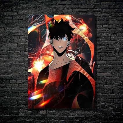 Solo Leveling Orange Art - HD Shining Metal Poster