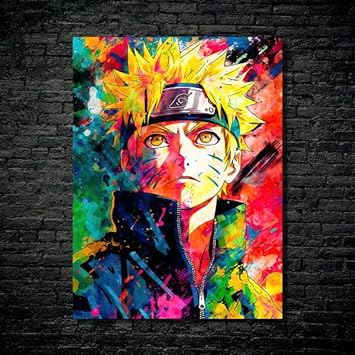 Palm Ink Naruto- HD Shining Metal Poster