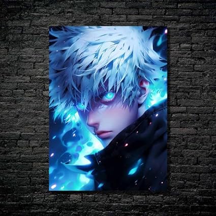 Gojo Blue Burst Curse- HD Shining Metal Poster