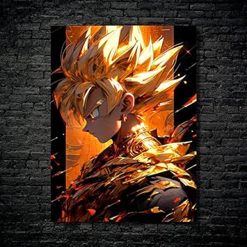 Golden goku- HD Shining Metal Poster