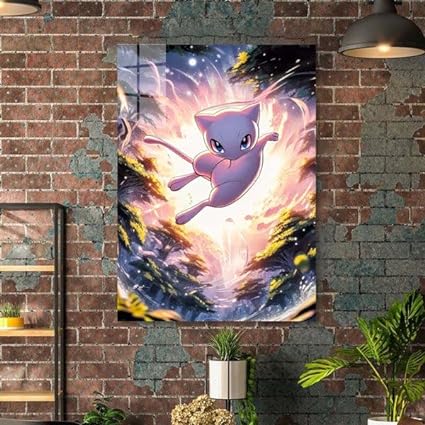 Pokemon Mew- HD Shining Metal Poster