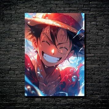 Monkey D Splashing- HD Shining Metal Poster