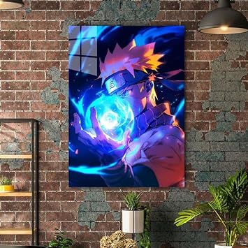 Naruto Uzumaki - Vengeance Rasengan -  HD Shining Metal Poster