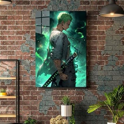 Roronoa Zoro 2 - Affiche HD en métal brillant