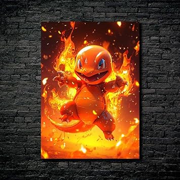 Pokemon Charmander -  HD Shining Metal Poster