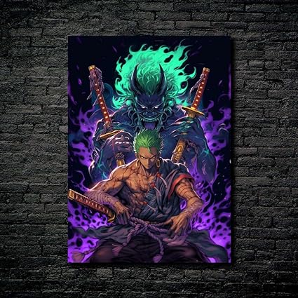 One Piece｜Onigiri ZORO - HD Shining Metal Poster