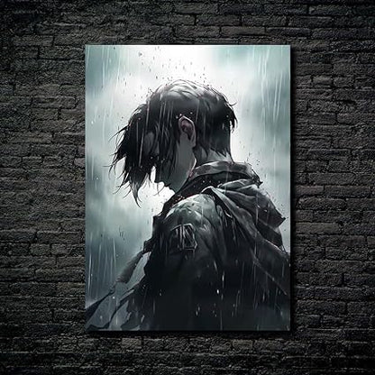 Levi Ackerman Dramatic- HD Shining Metal Poster