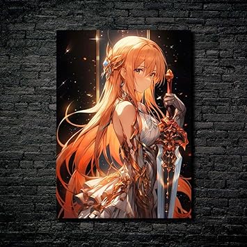 Asuna Sword Art Online  HD Shining Metal Poster