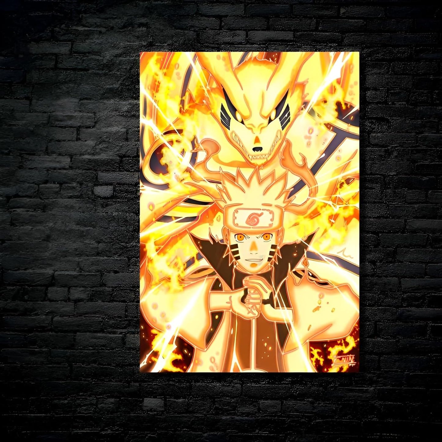 Naruto Six Path Anime -  HD Shining Metal Poster