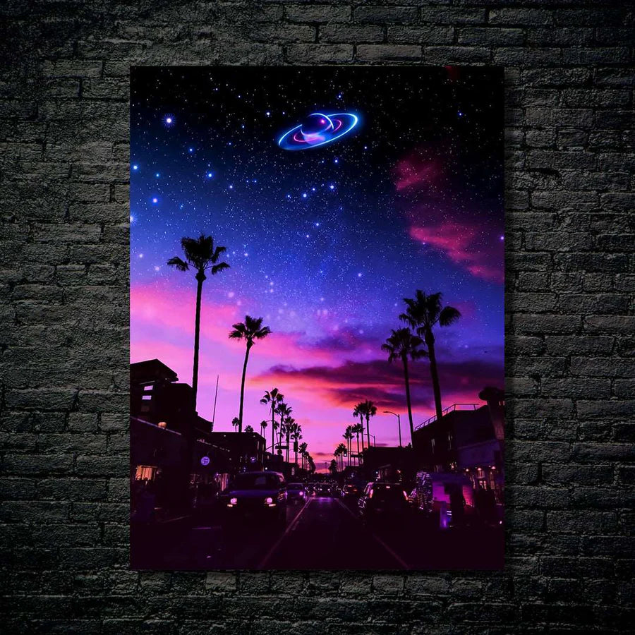 Aesthetic night HD Shining Metal Poster