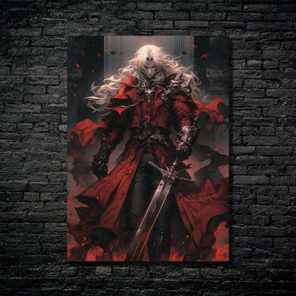 Alucard_Castlevania-Artwork HD Shining Metal Poster