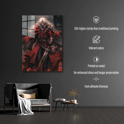 Alucard_Castlevania-Artwork HD Shining Metal Poster