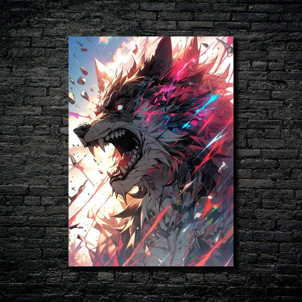 Anime Werewolf- HD Shining Metal Poster