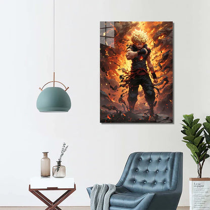 Bakugo Katsuki Ready To Fight- HD Shining Metal Poster