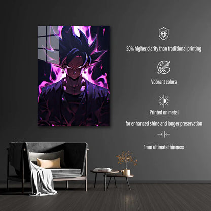 Black Goku From Dragon ball Z- HD Shining Metal Poster