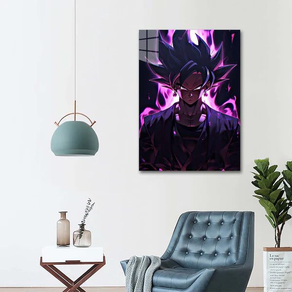 Black Goku From Dragon ball Z- HD Shining Metal Poster