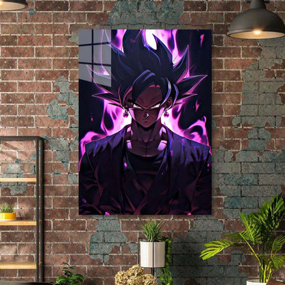 Black Goku From Dragon ball Z- HD Shining Metal Poster