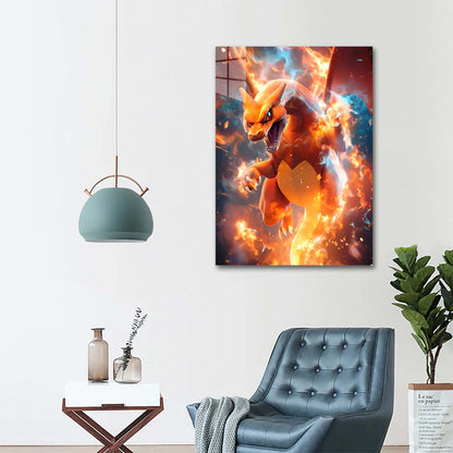 Blazing Charizard- HD Shining Metal Poster