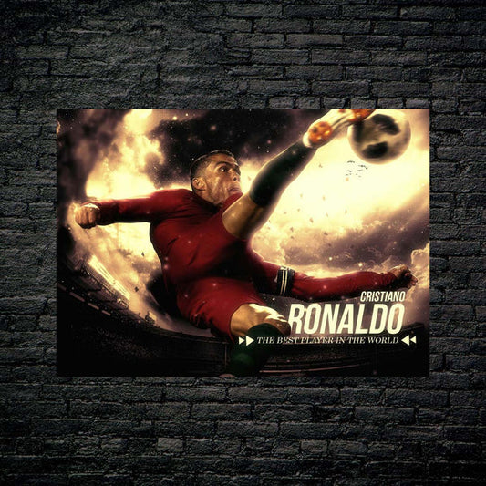 Cristiano Ronaldo GOAT- HD Shining Metal Poster