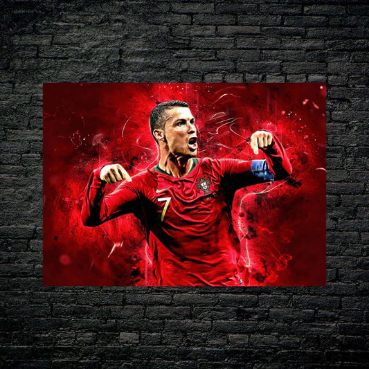 Cristiano Ronaldo Portugal - HD Shining Metal Poster