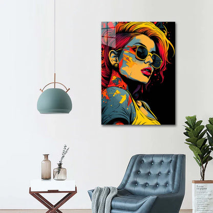 Cyberpunk Girl 3- HD Shining Metal Poster