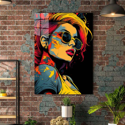 Cyberpunk Girl 3- HD Shining Metal Poster