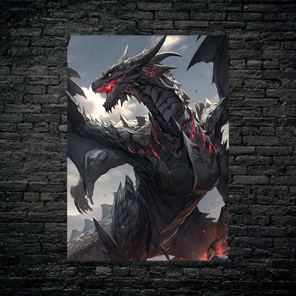 Dark Dragon- HD Shining Metal Poster