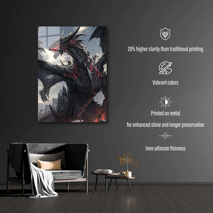 Dark Dragon- HD Shining Metal Poster