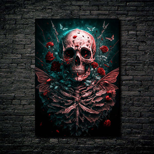 Death and roses- HD Shining Metal Poster