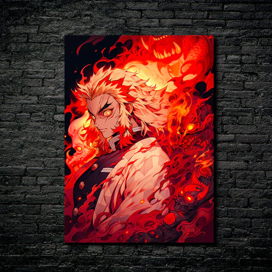 DemonSlayer-Rengoku#001- HD Shining Metal Poster