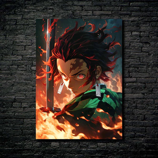 Demonslayer Tanjiro v2- HD Shining Metal Poster